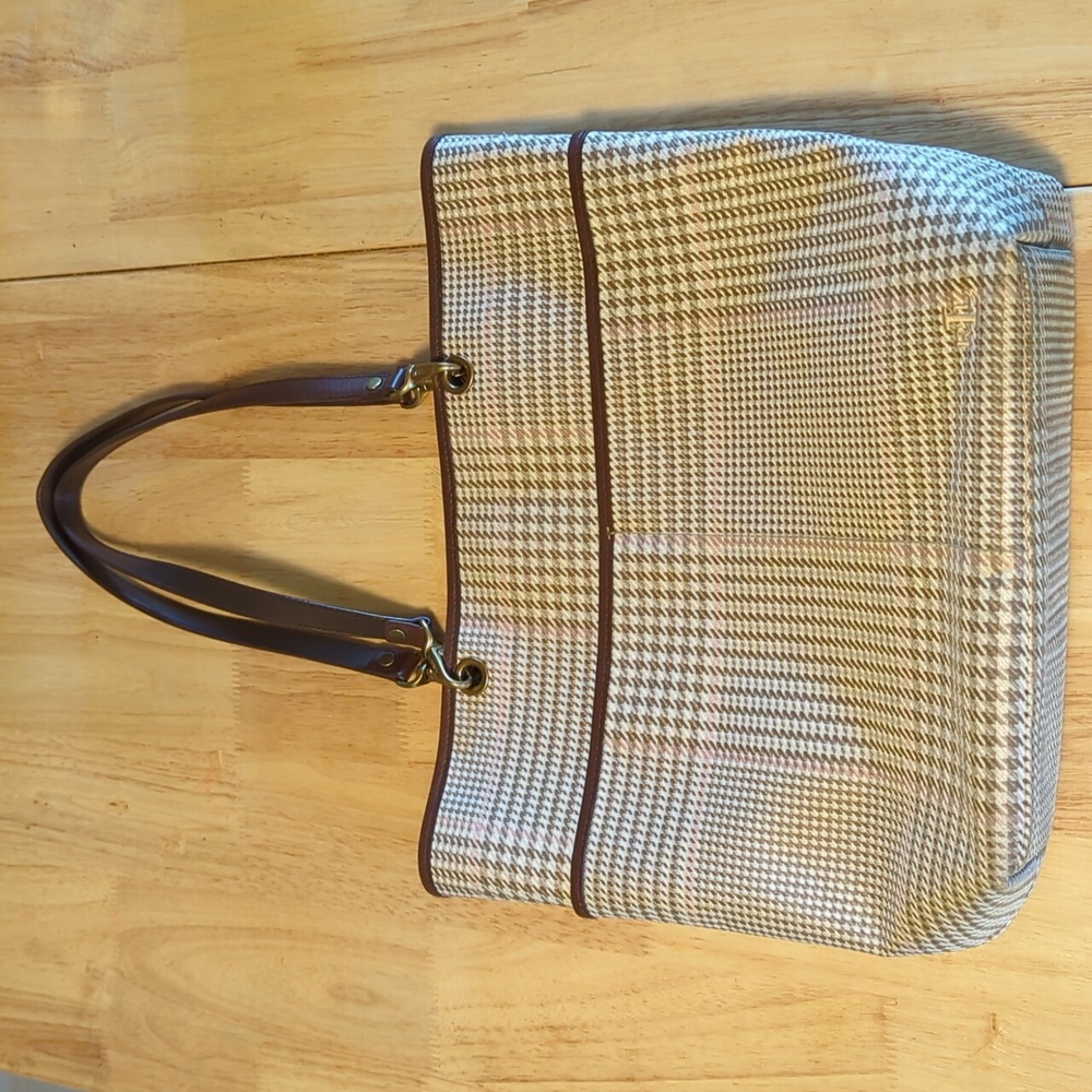 Vintage Ralph Lauren Houndstooth Tote